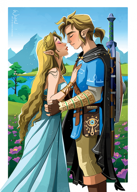 Link et Zelda kiss